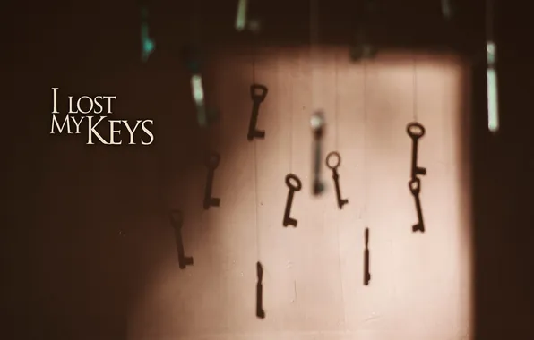 Picture background, the inscription, keys