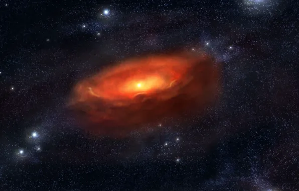 Picture nebula, star, Space