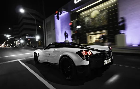Picture Pagani, supercar, night, street, To huayr