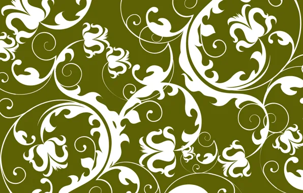 Pattern, ornament, design, green background, pattern