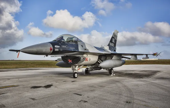 Fighter, the airfield, Fighting Falcon, F-16C