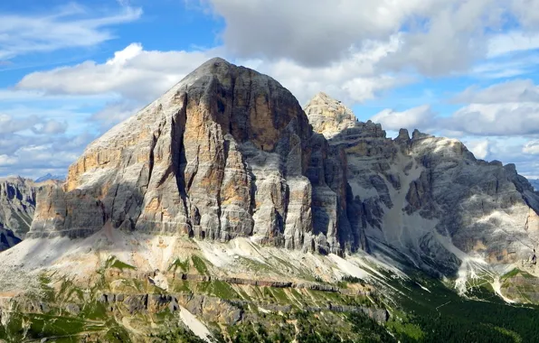 Picture the sky, clouds, mountains, nature, tops