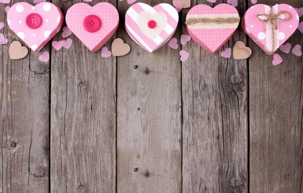 Love, hearts, love, wood, pink, romantic, hearts