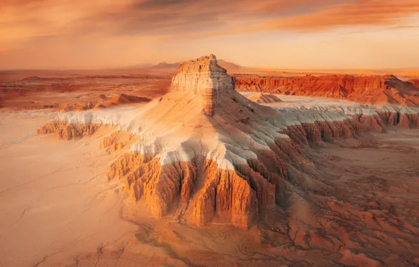 The sky, mountains, rocks, desert, dal, USA, Sands, relief