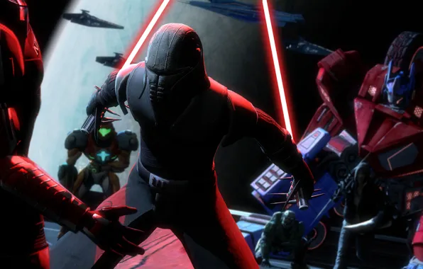 Starkiller, Optimus Prime, Samus Aran