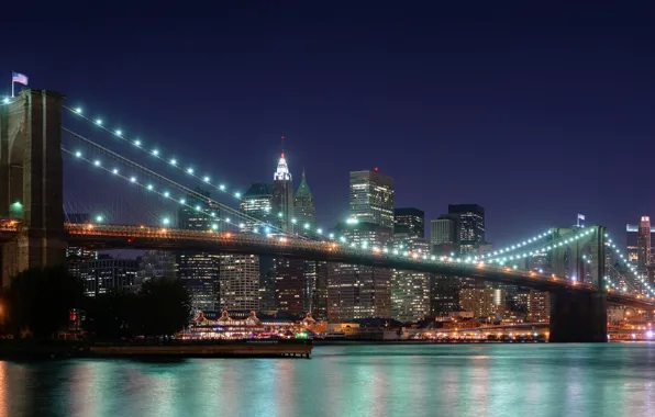 Picture Bridge, panorama, Brooklyn