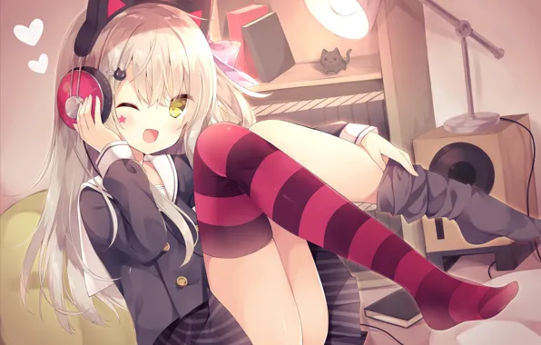 Picture smile, anime, art, girl