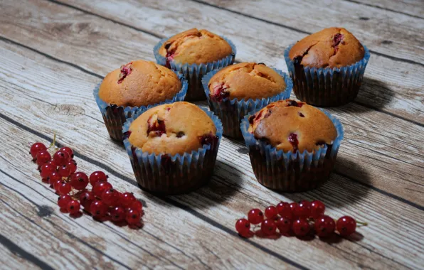 Food, currants, cakes, cupcakes