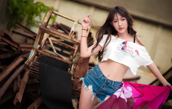 Picture pose, girl, Asian