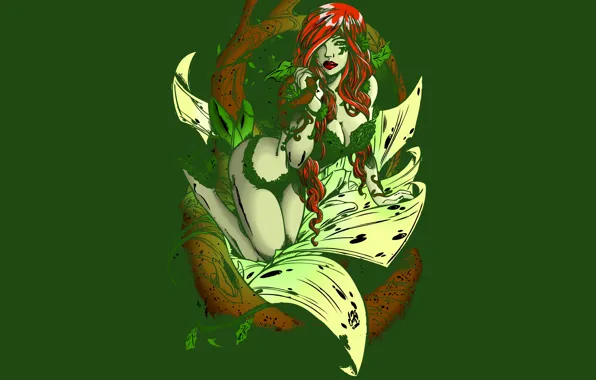 Picture art, comics, dc universe, Dr. Pamela Lillian Isley, Poison ivy