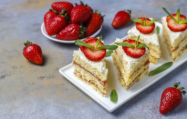 Picture berries, strawberry, cakes