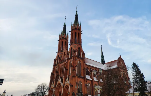 Winter, street, day, Poland, the Church, Poland