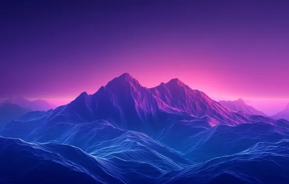 The sky, mountains, nature, sky, nature, sunset, mountains, purple