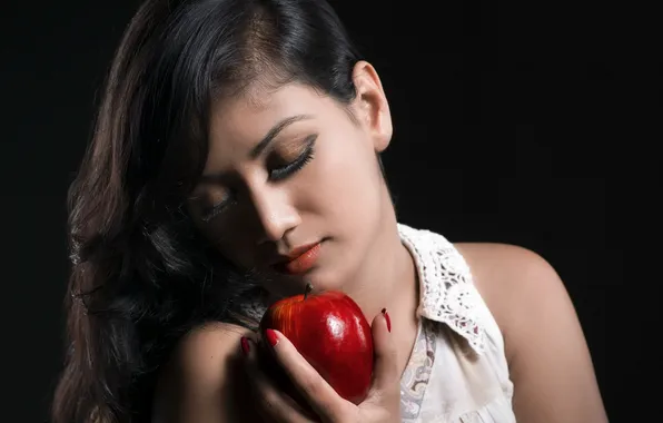 Picture girl, mood, Apple