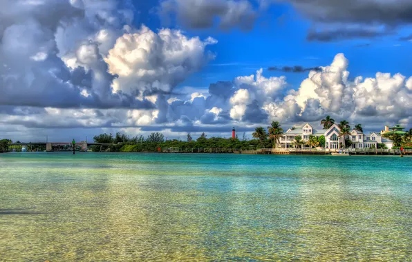Water, clouds, FL, Florida, Jupiter