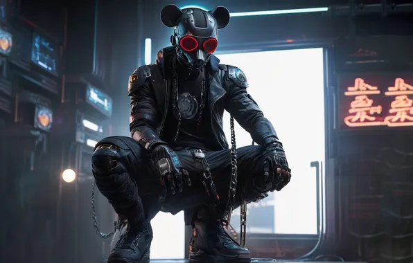 Robot, mouse, guy