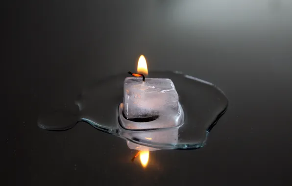 Ice, lights, candles