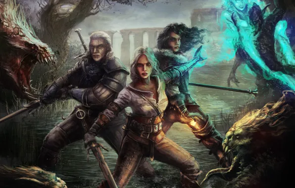 Art, Geralt, The Witcher 3: Wild Hunt, CRIS