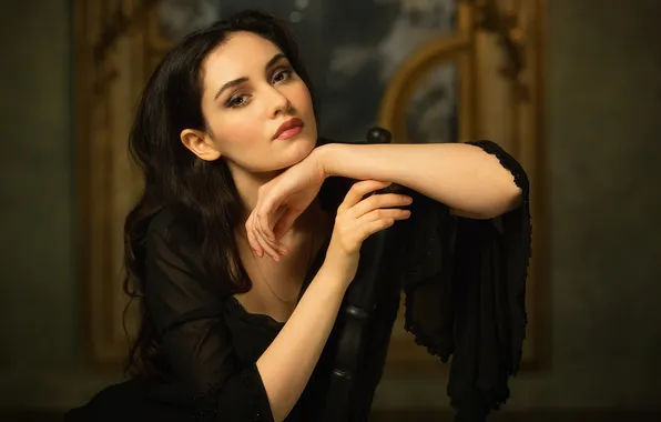 Look, brunette, beauty, portrait photo, Alexey Nazarov, Anna Melikhova