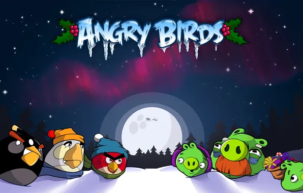 Picture iPhone, Android, birds, game, Christmas, angry birds, Symbian, Angry Birds Christmas
