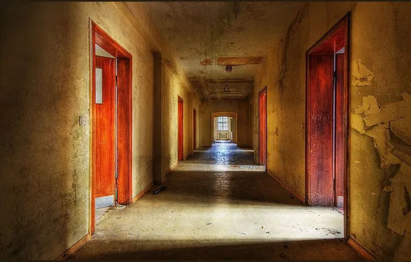 FLOOR, DEVASTATION, WALL, DAL, CORRIDOR, The CEILING, DOOR