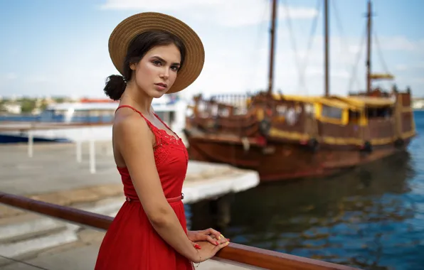 Look, girl, photo, pier, dress, beautiful, Fedorenko Anton