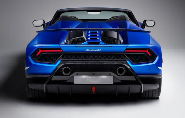 Lamborghini, rear view, Spyder, 2018, Performante, Huracan