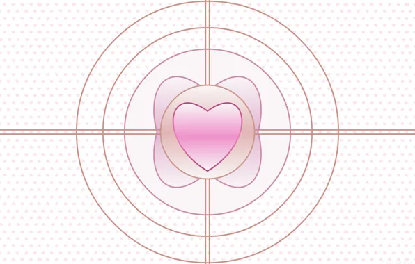 Circles, background, pink, hearts