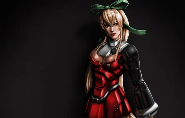 Girl, background, art, bow, Mega Man, Roll