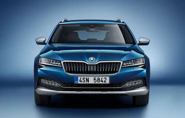 Front view, Skoda, Scout, Superb, 2019