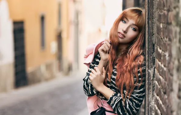 Girl, model, bokeh, Francesca