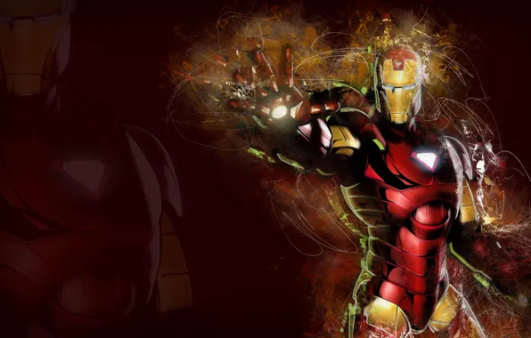 Picture fantasy, armor, Iron Man, Marvel, comics, digital art, artwork, superhero