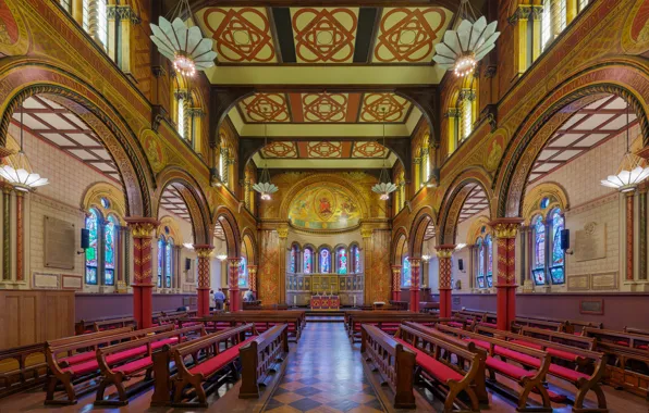 Picture interior, London, UK, Diliff, King's College London Chapel