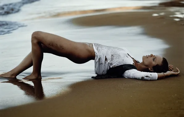 Sand, sea, girl