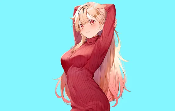 Girl, sexy, long hair, dress, boobs, anime, beautiful, pretty