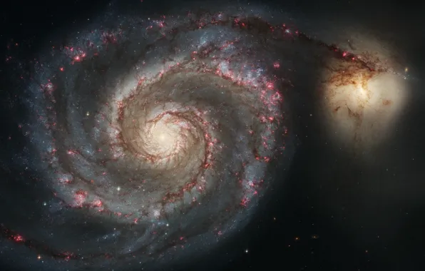 Two, large, galaxy, little