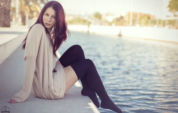 Picture Nature, Model, Water, France, Beauty, Port, Redhead, Ophуlie