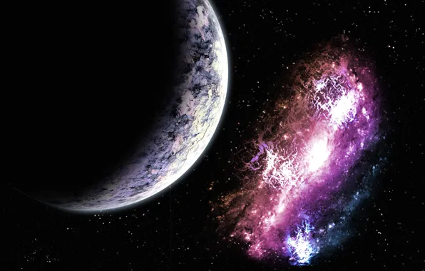 Picture stars, nebula, color, planet