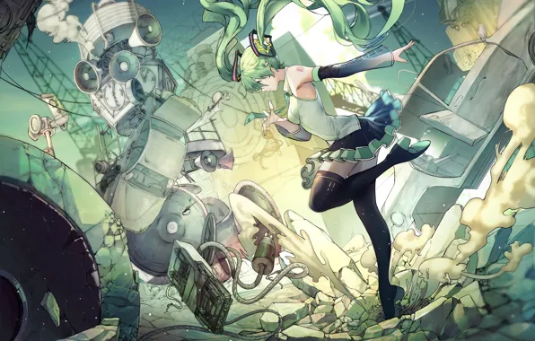 Girl, Ruins, Hatsune Miku, Vocaloid, Vocaloid, Hatsune Miku