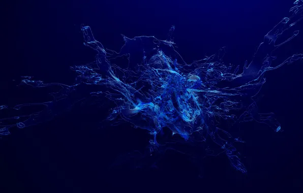 Blue, liquid, blue background