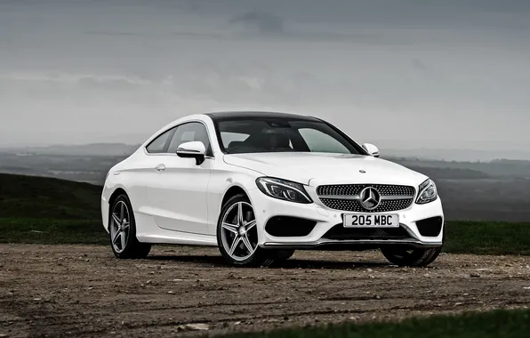 White, Mercedes-Benz, Mercedes, AMG, Coupe, C-Class, C205
