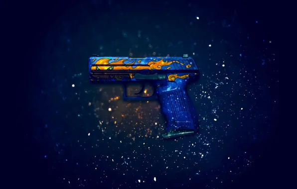 Counter-Strike: Global Offensive, CS:GO, fire elemental, P2000, Fire Elemental