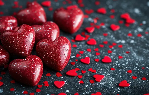 Love, background, romance, heart, hearts, red, love, happy