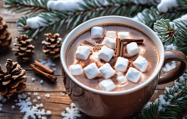 Christmas, candy, mug, Cup, sweets, New year, drink, dessert