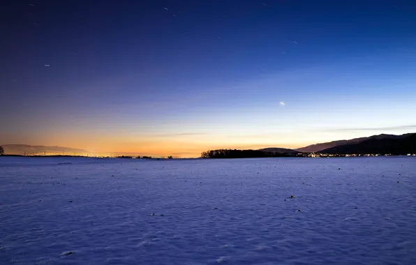 The sky, sunset, Switzerland, horizon