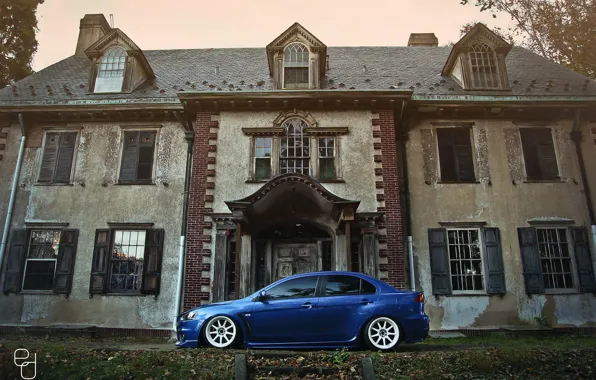 Picture Blue, Desktop, Mitsubishi, Lancer, Car, Evolution, Car, Beautiful