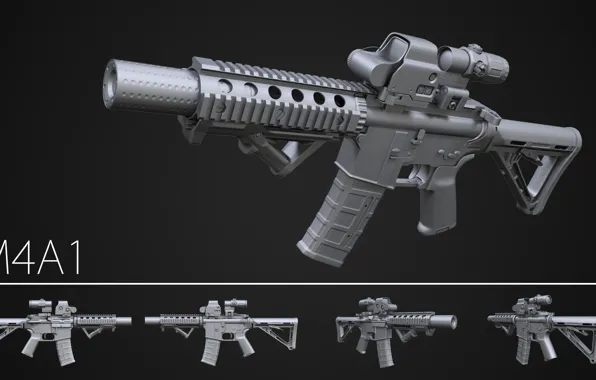 Picture design, assault rifle, M3a1