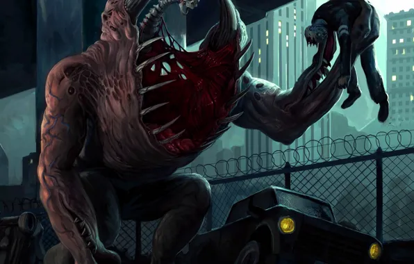 Dark, food, creature, teeth, Creature