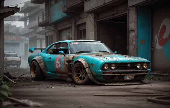 Machine, the city, ruins