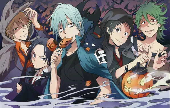 Anime, guys, servant vampire, Servamp